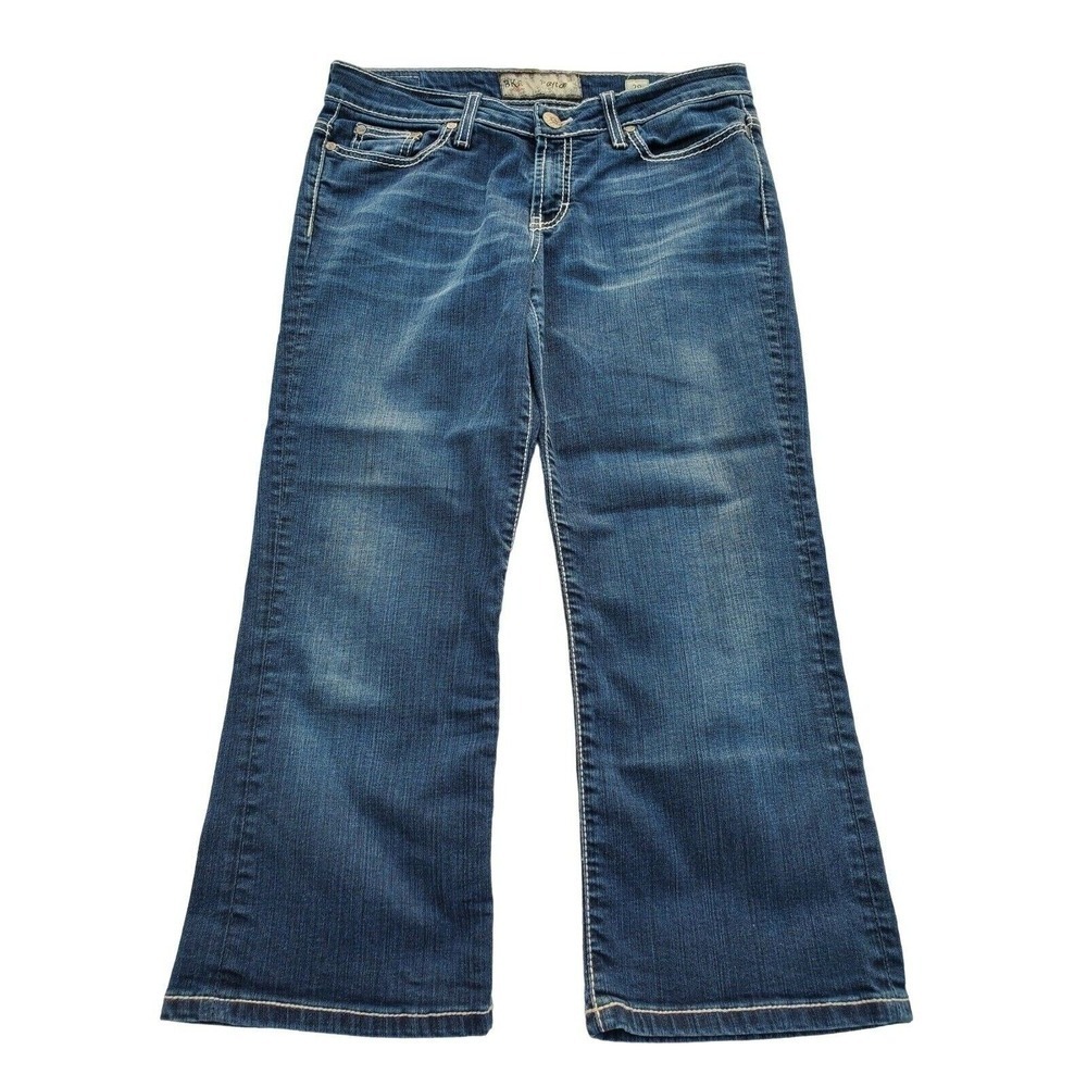 BKE Capri 28 Womans Payton Dark Wash Low Rise Casual Summer Bottoms Blue